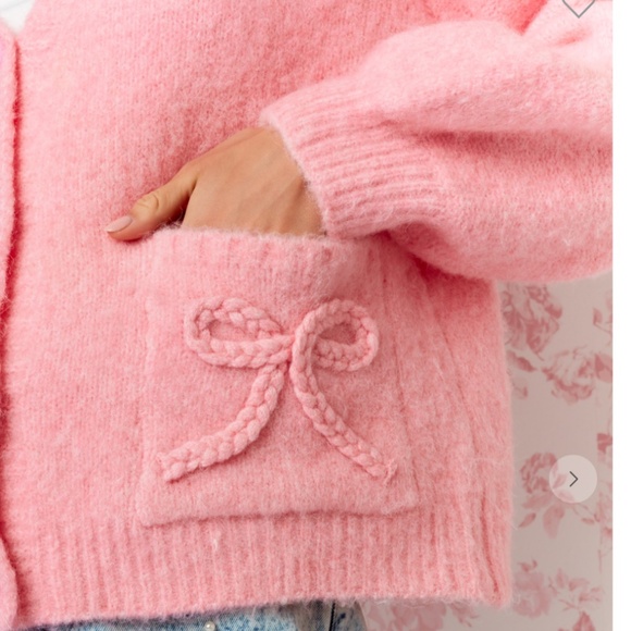 Rareraw “ Elsa “ Rareraw Braided Bow Sweater Cardigan 63 - Picture 4 of 7